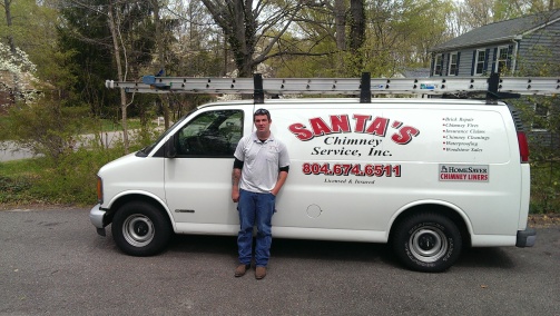 Santa's Chimney Service Van Chimney service and repair